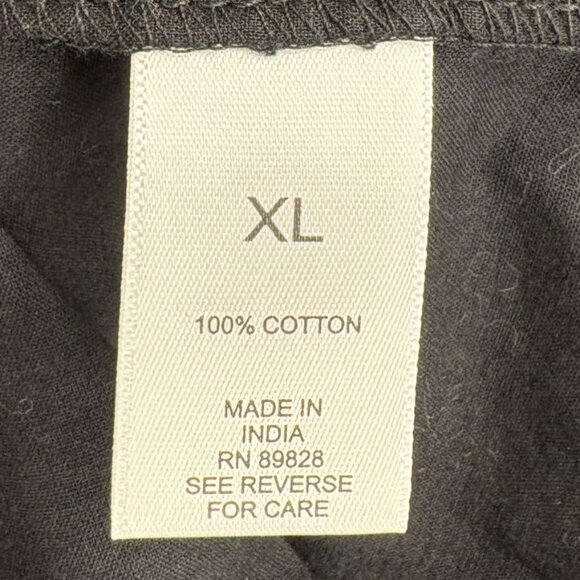 LOGO Lavish Women's Bohemian Peasant Lace Trim Blouse XL Button Front Boho - Picture 5 of 11